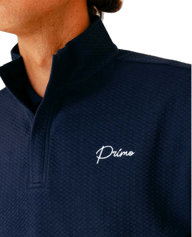 Primo & GH Navy Waffle Quarter Zip