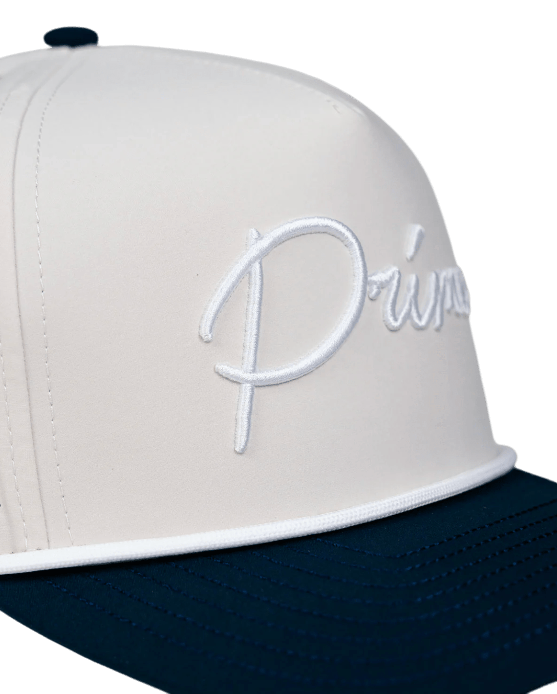 Primo & Grant Cream/Navy Rope Cursive Cap