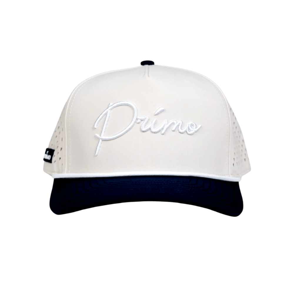 Primo & Grant Cream/Navy Rope Cursive Cap
