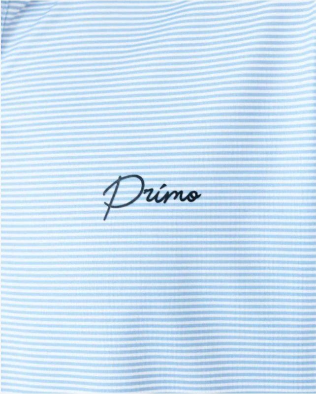 Primo & Grant Horvat Light Blue Micro Stripes Blade Polo