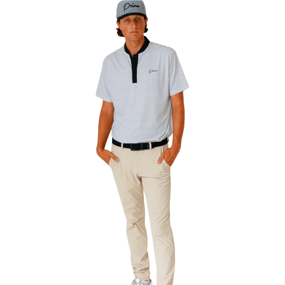 Primo & Grant Horvat White/Black Stripes Blade Polo