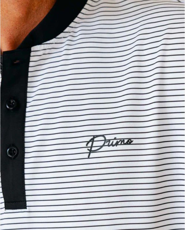 Primo & Grant Horvat White/Black Stripes Blade Polo