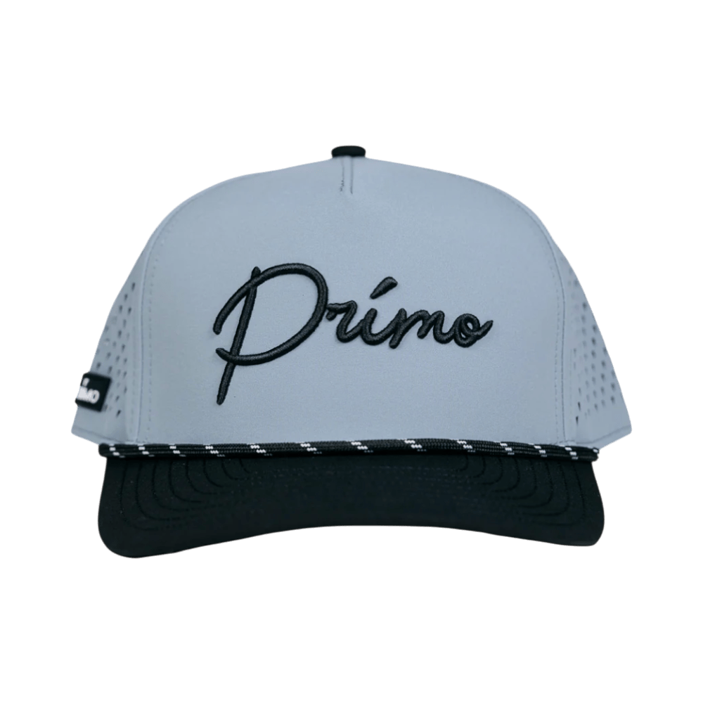 Primo & Grant Light Gray/Black Rope Cursive Cap