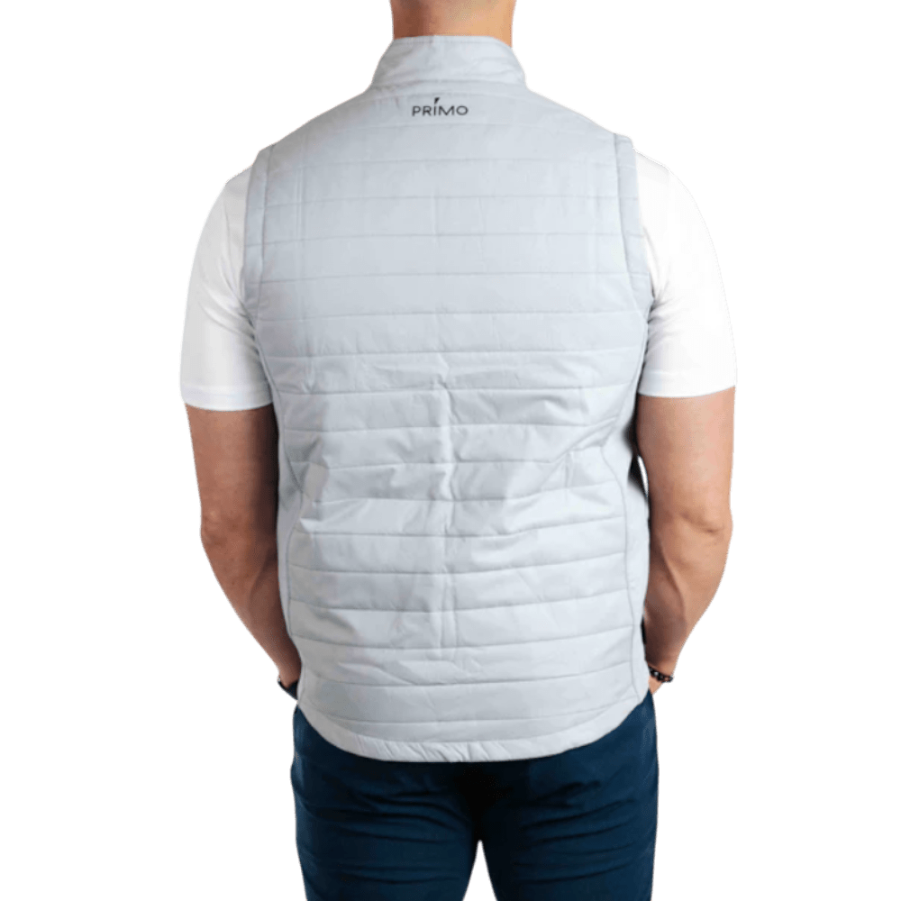Primo Light Gray Puff Vest Jacket