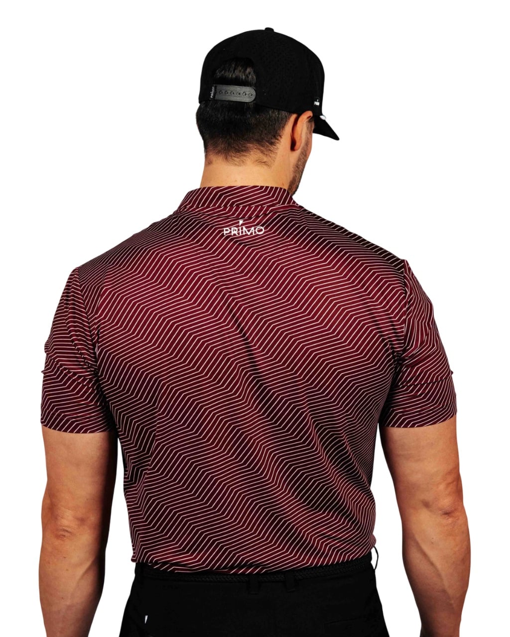 Primo Maroon Chevron Blade Polo