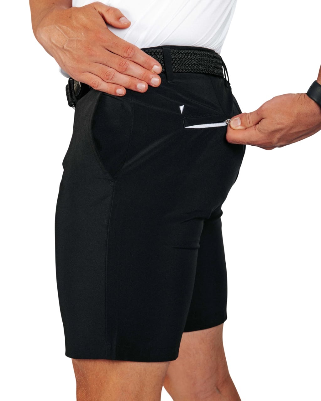 Primo Men's Black Golf Shorts