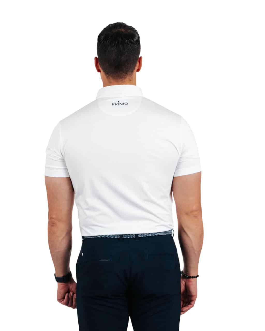 Primo White Classic Collar Polo