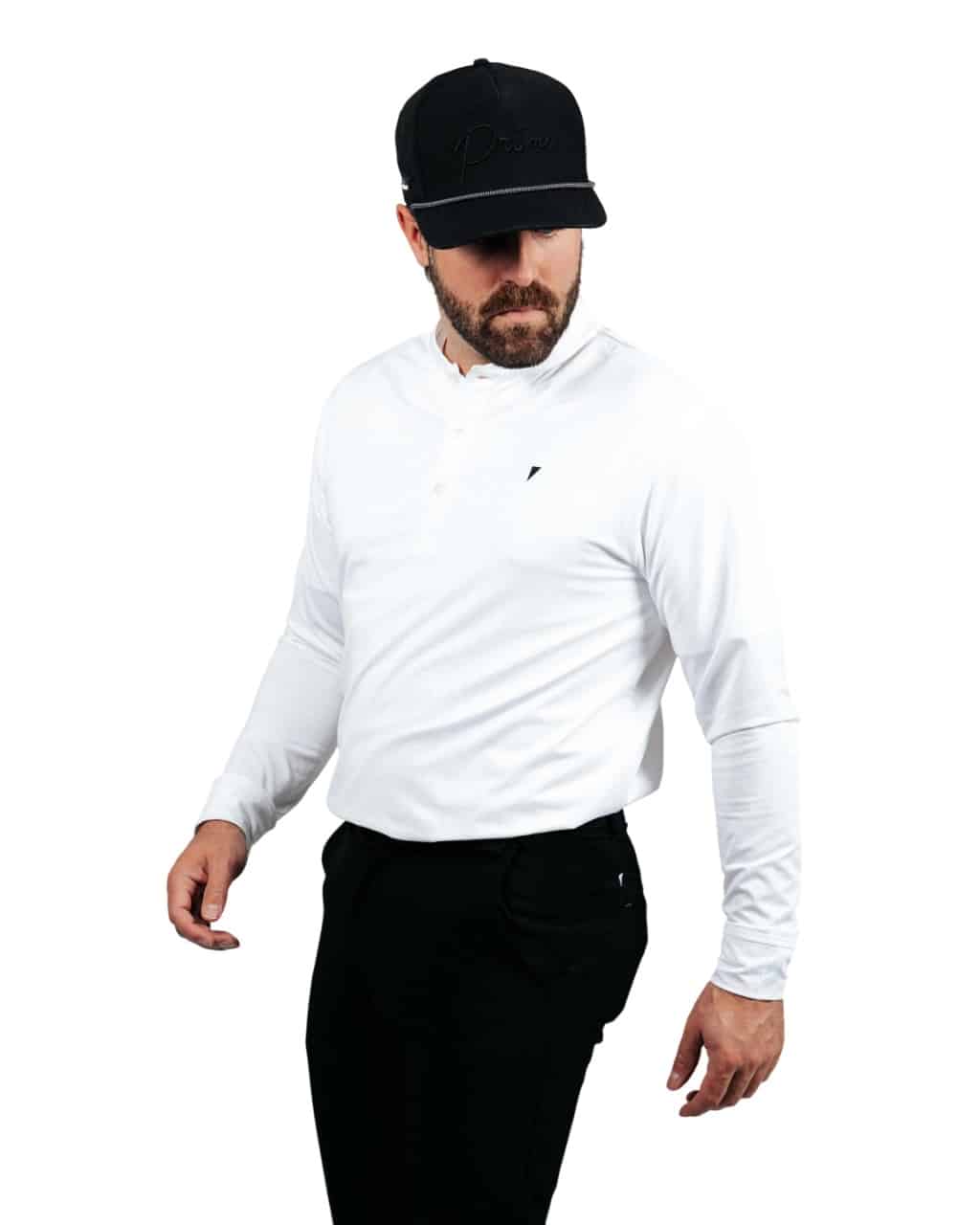 Primo White Long Sleeve Blade Polo