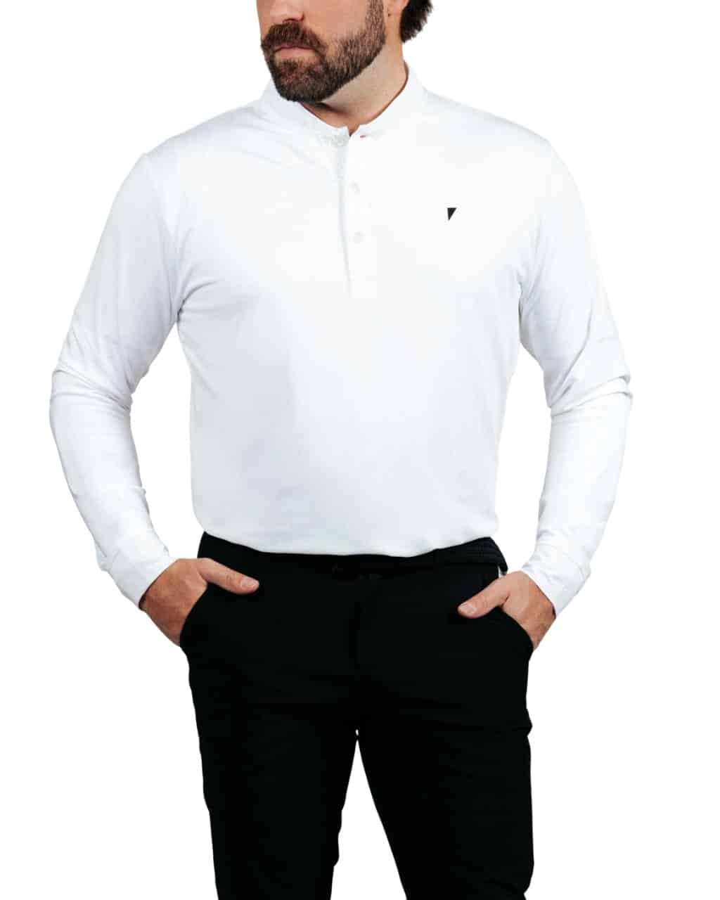 Primo White Long Sleeve Blade Polo