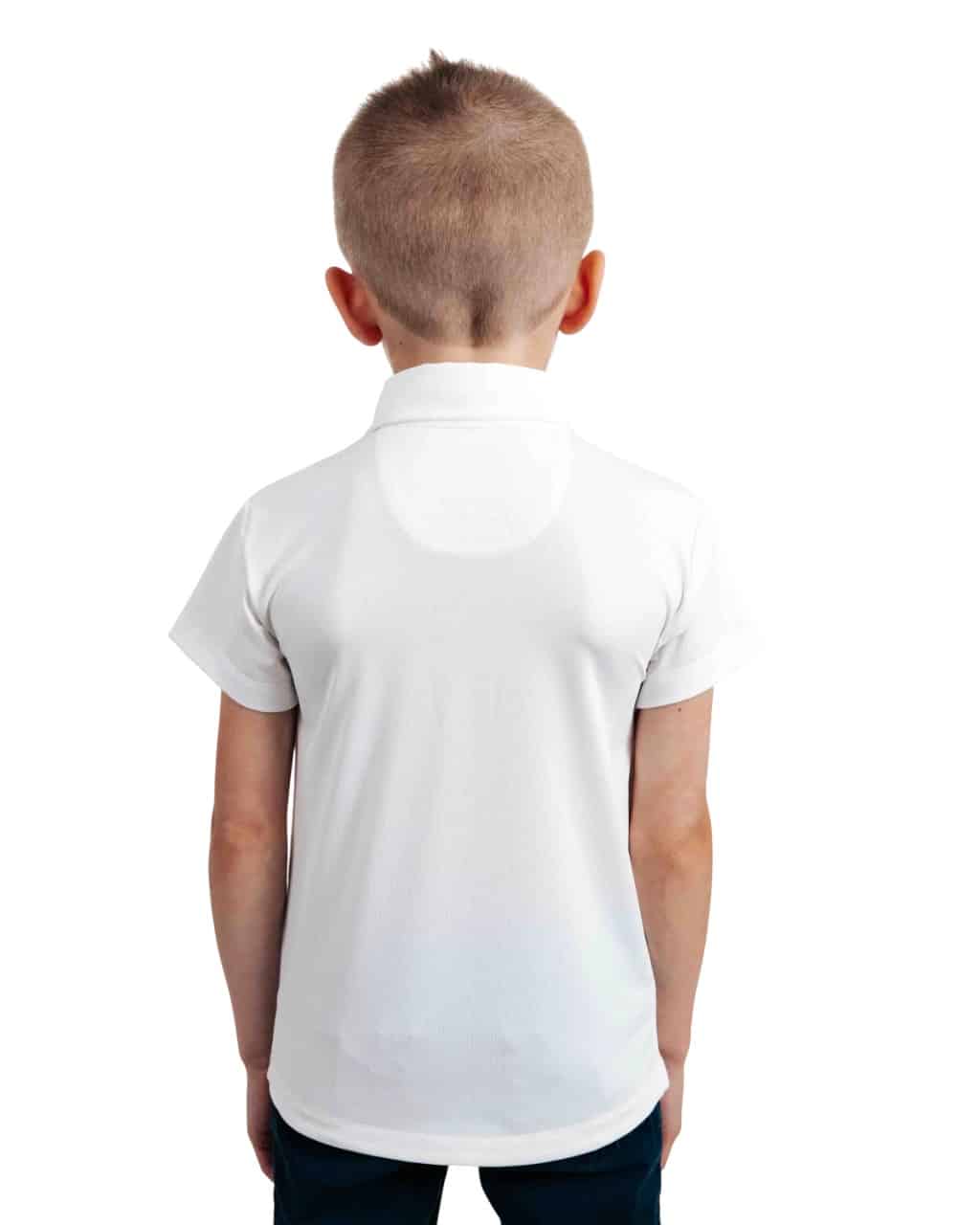 Primo Youth Boy's White Classic Polo