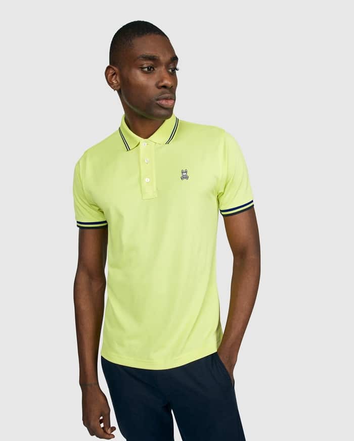 Psycho Bunny Men's Julian Lemon Pulp Sport Polo