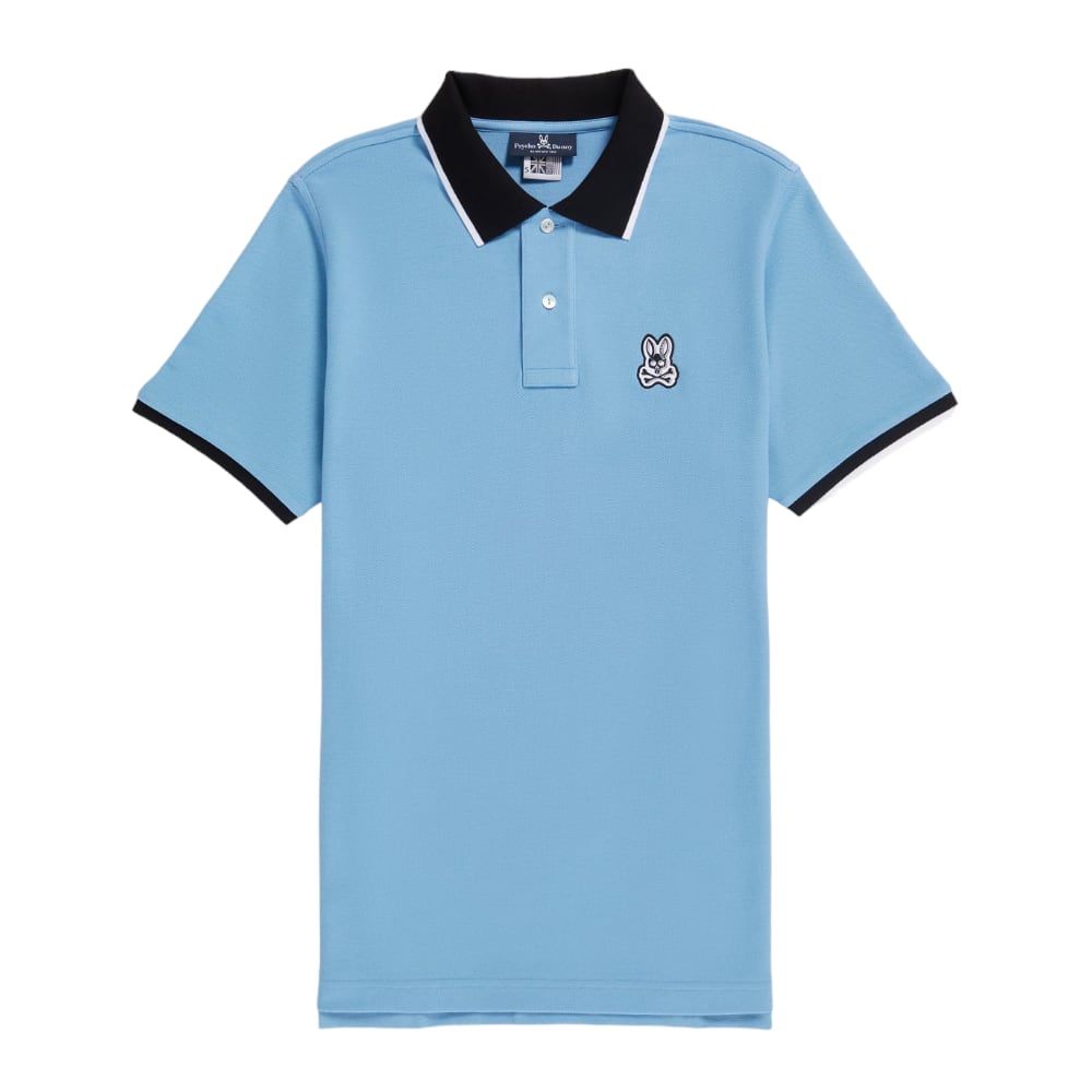 Psycho Bunny Men's Serge Pique Fashion Montana Sky Polo