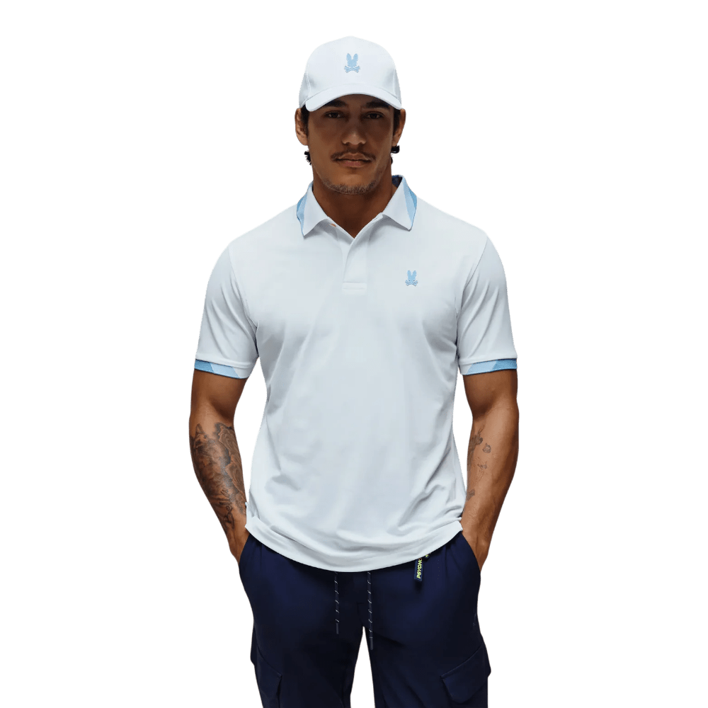Psycho Bunny Onyx White Sport Polo