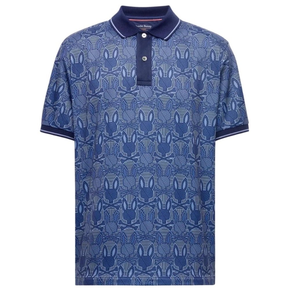 Psycho Bunny Reeves All Over Bunny Sport Polo
