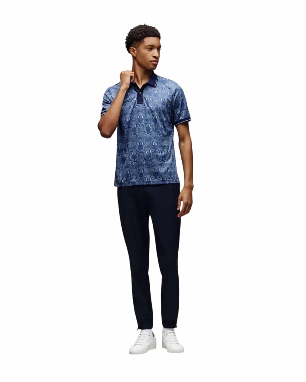 Psycho Bunny Reeves All Over Bunny Sport Polo