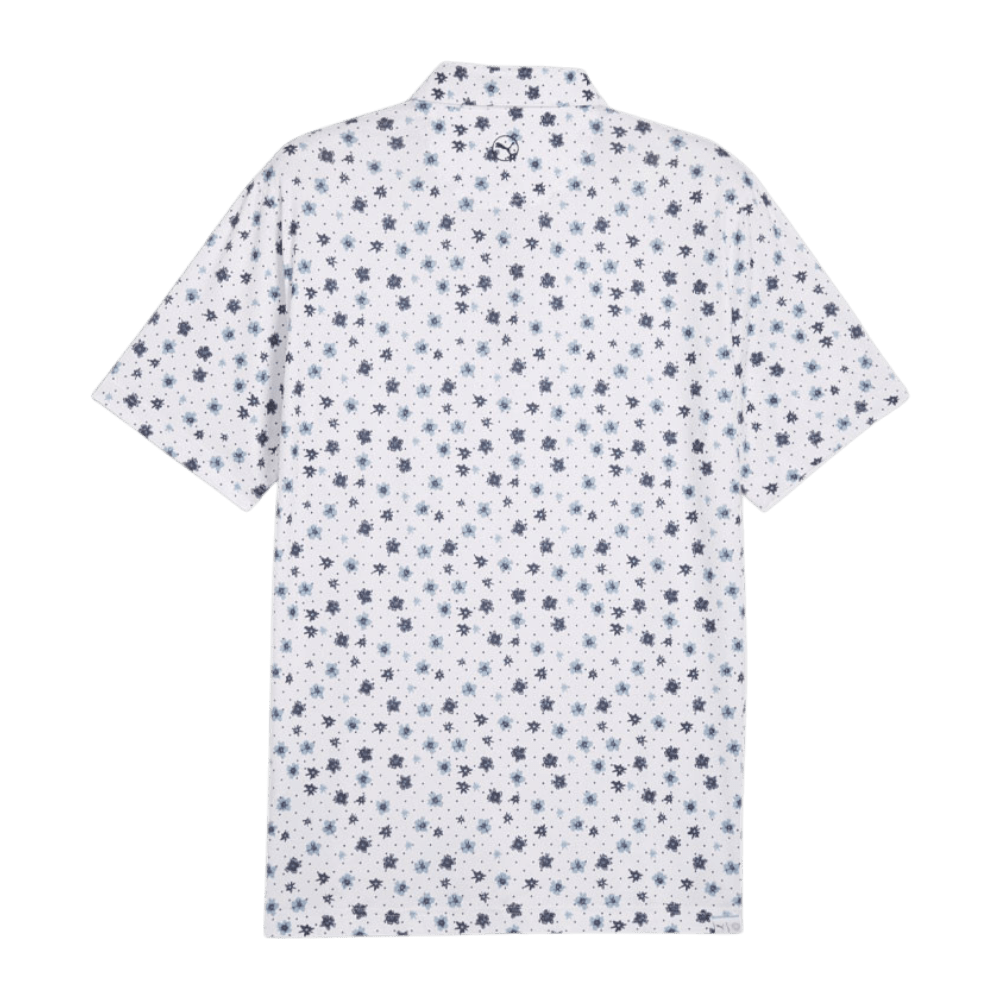 Puma Cloudspun Floral White Glow/Zen Blue Polo