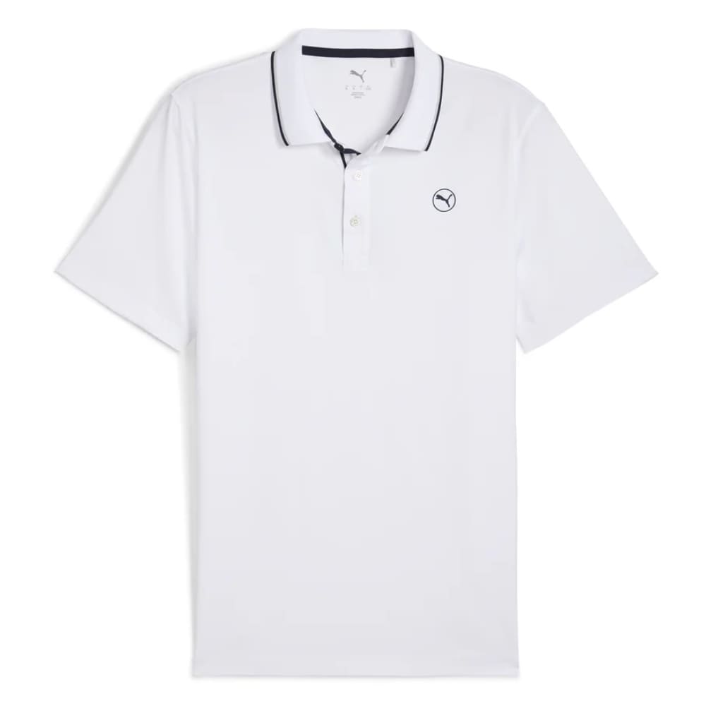 Puma MATTR Elevated Solid White Glow Polo