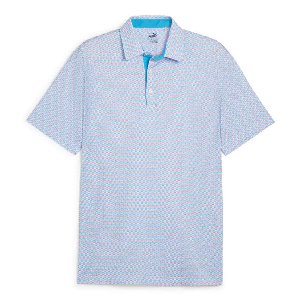 Puma MATTR Palm Deco Aqua Blue/Rose Polo