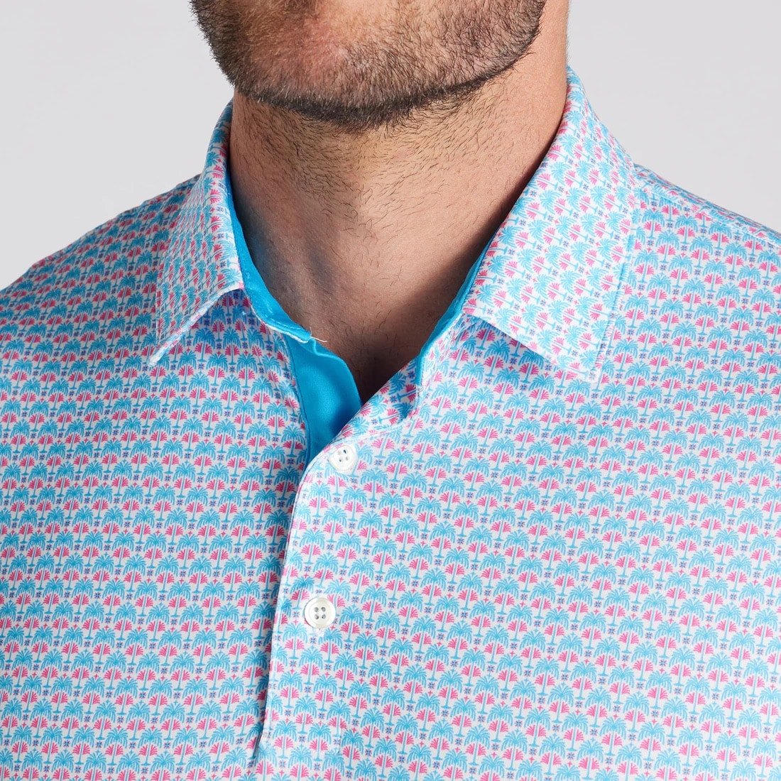 Puma MATTR Palm Deco Aqua Blue/Rose Polo