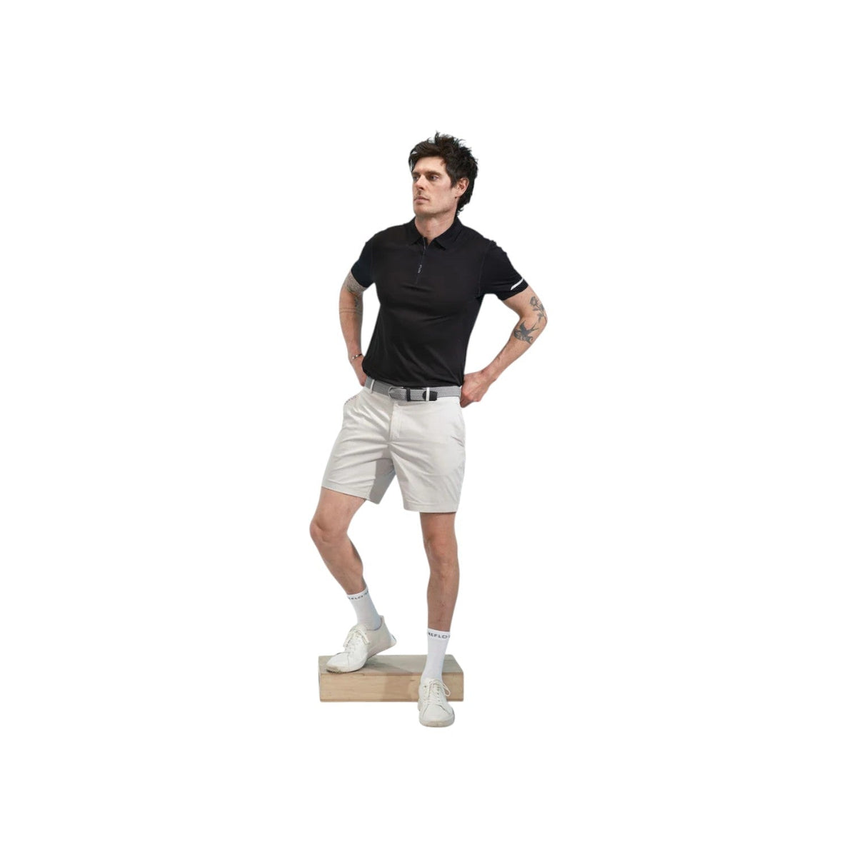 Reflo Makalu Black Golf Shirt