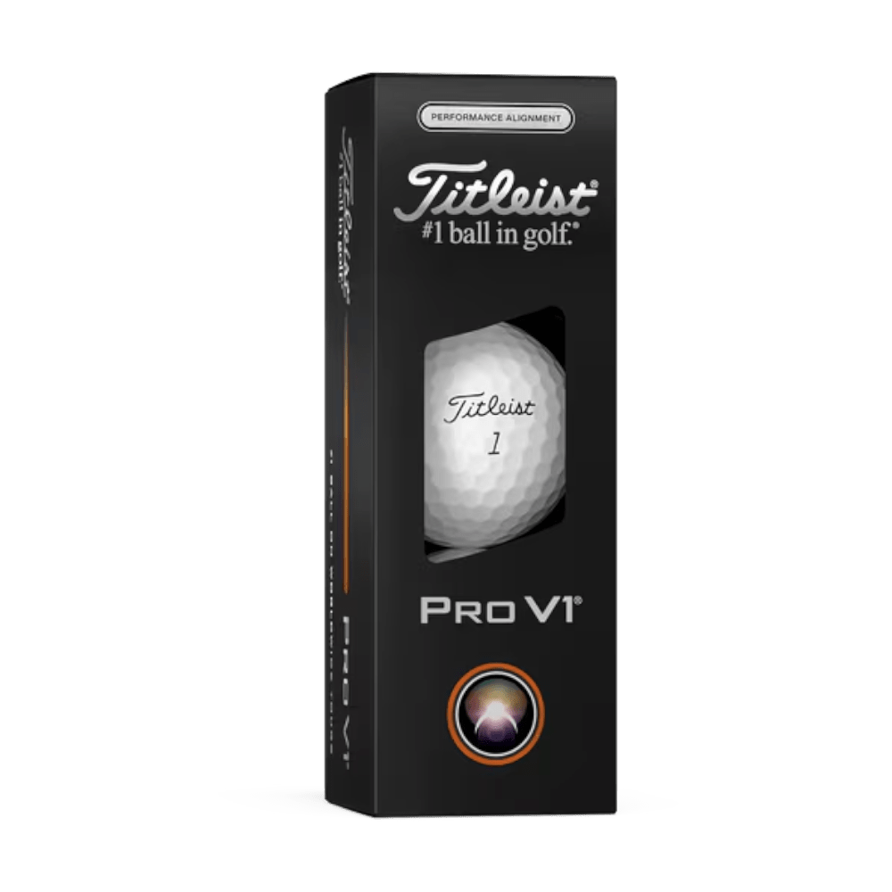 Titleist Pro V1 2025 Black AIM Performance White Golf Balls